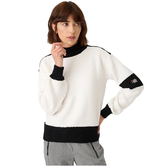 Karl Lagerfeld Paris Women’s COZY COLORBLOCK SWEATER - Picture 2 of 12